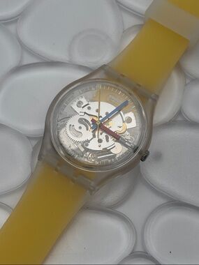 Swatch Watch - GE291 - CLEARLY YELLOW STRIPED